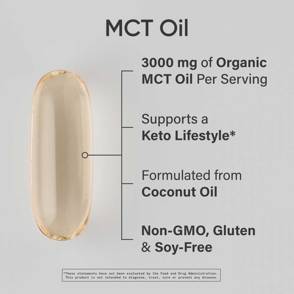 image:imageSports Research Coconut MCT Oil 3000mg 120 Softgels120 Count Pack of 1