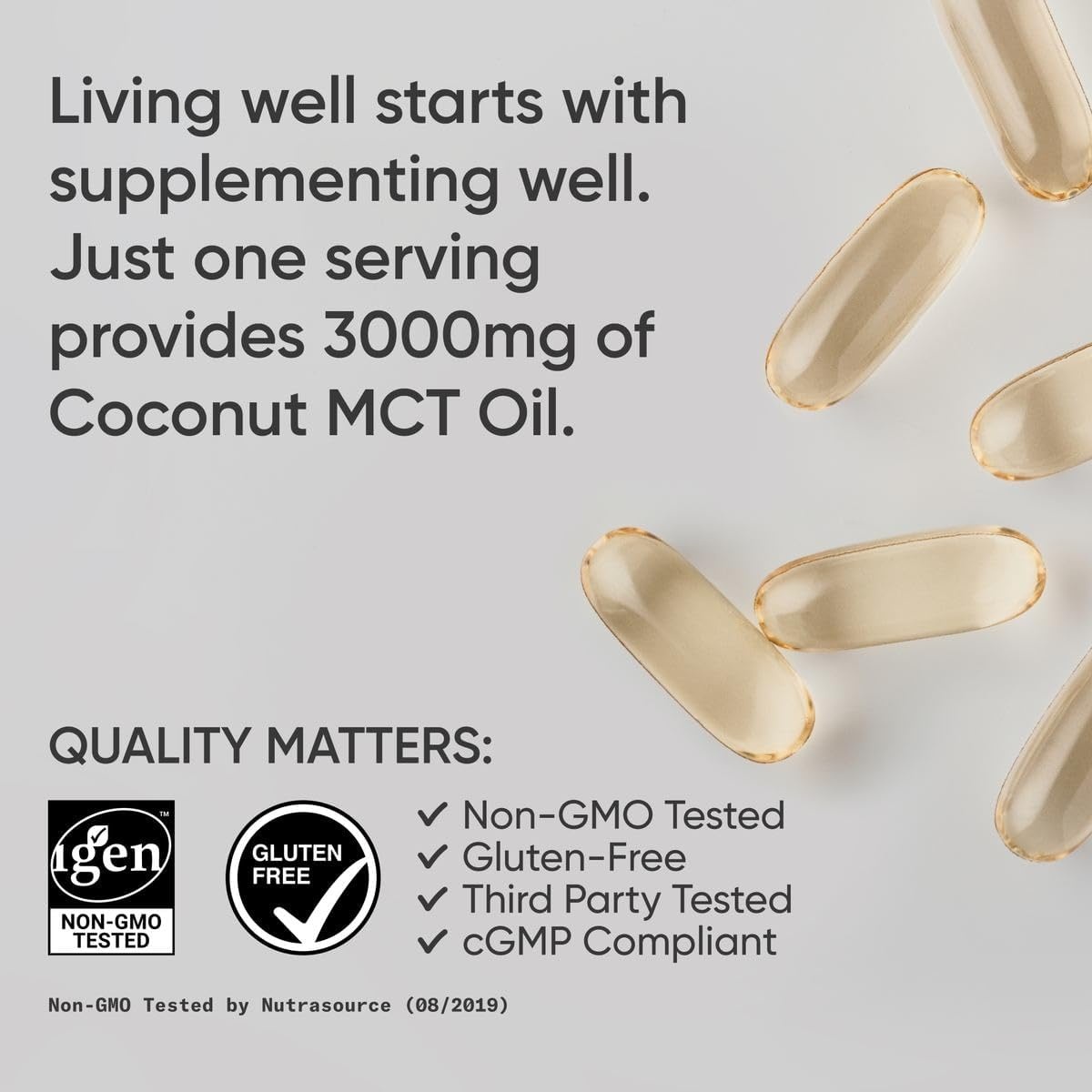 image:imageSports Research Coconut MCT Oil 3000mg 120 Softgels240 Count Pack of 1