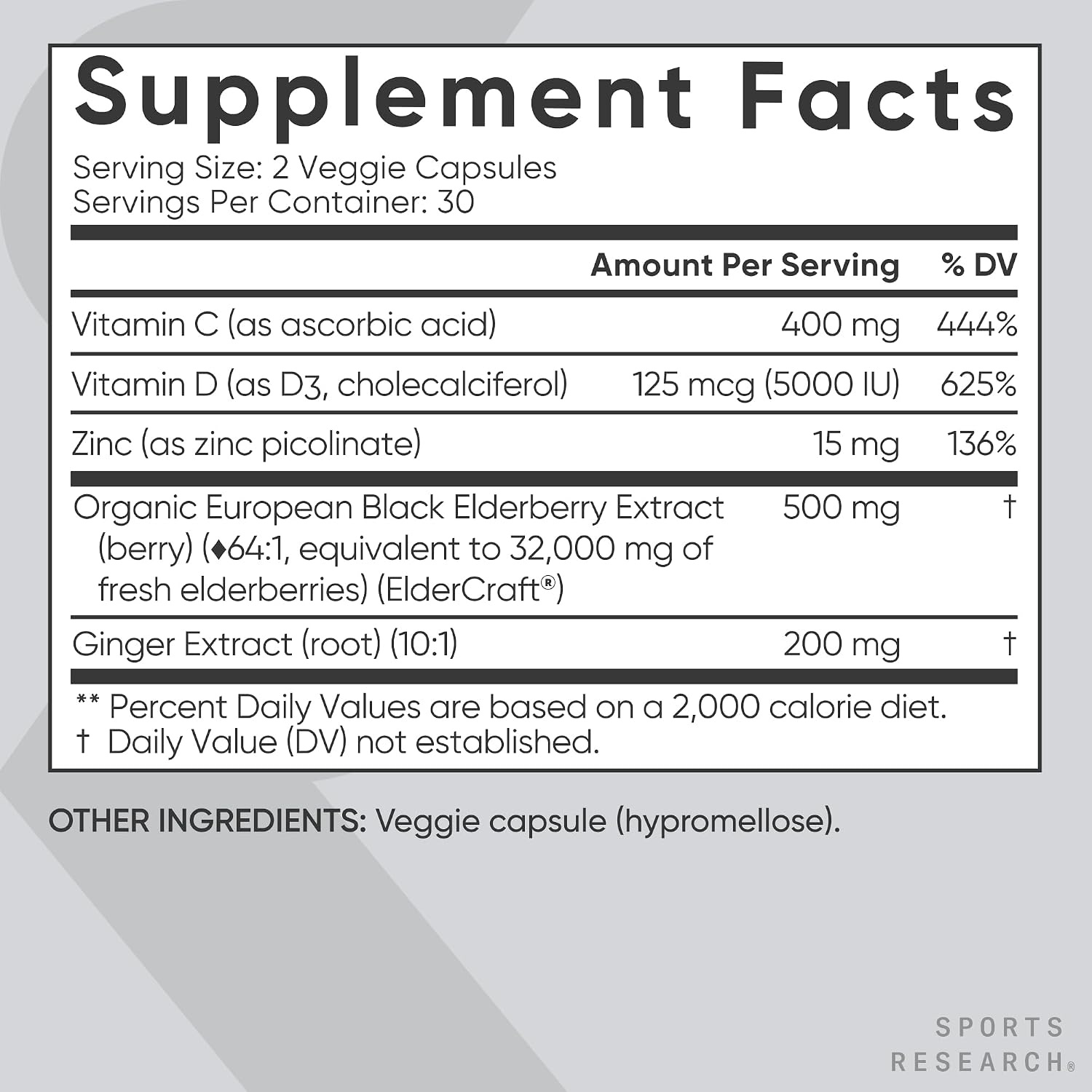image:imageSports Research Elderberry Immunity Formula wZinc 60 Count