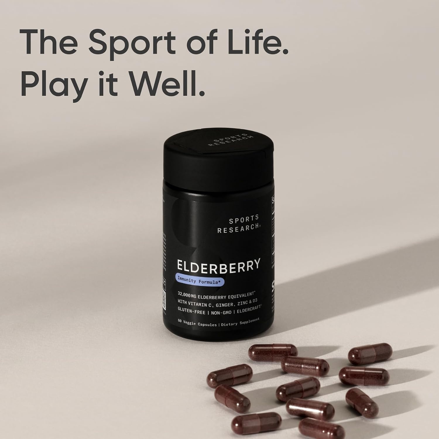image:imageSports Research Elderberry Immunity Formula wZinc 60 Count