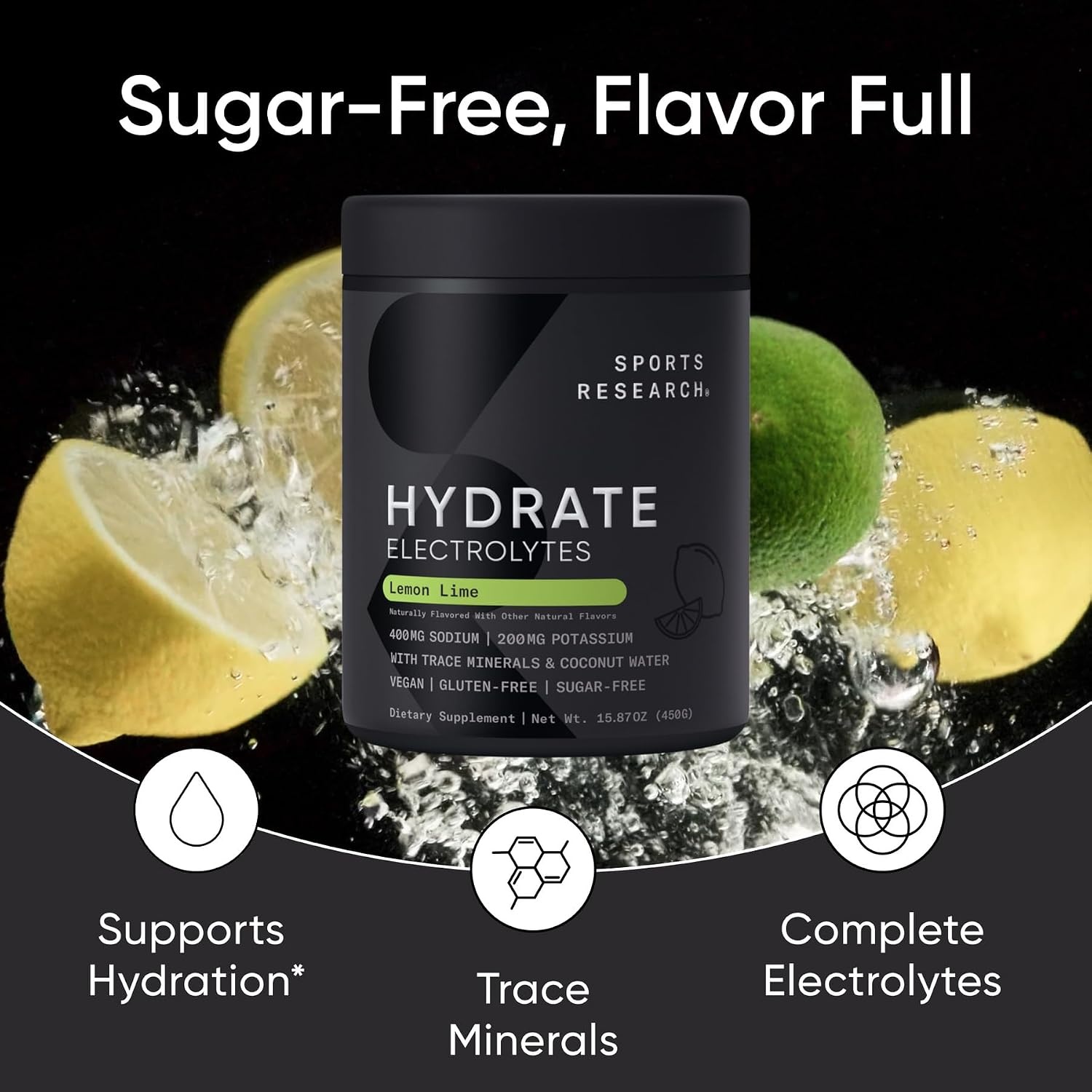 image:imageSports Research Hydrate Electrolytes Passion Fruit 16 PacketsLemon Lime