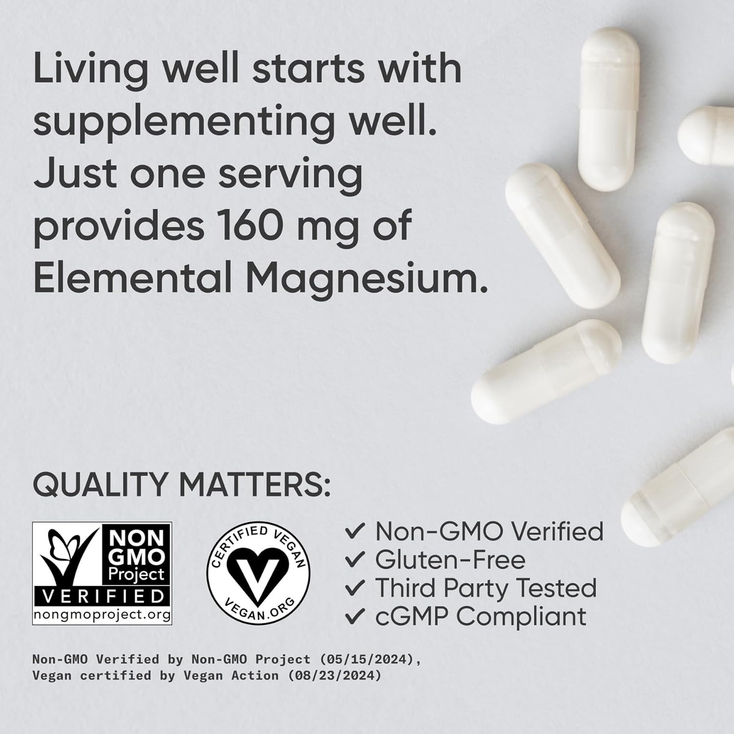 image:imageSports Research Magnesium Glycinate 160mg wCoconut MCT Oil 60 Softgels180 Count Pack of 1