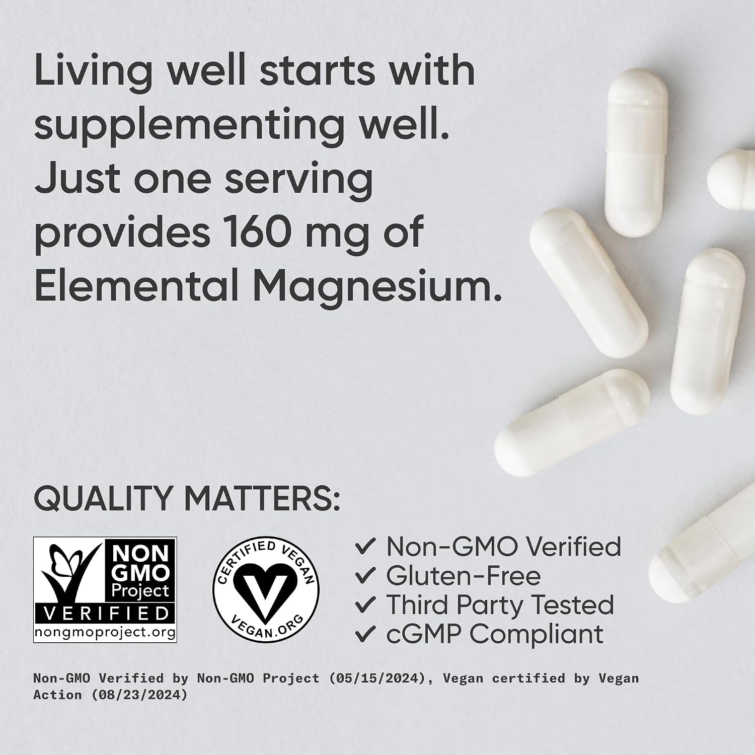 image:imageSports Research Magnesium Glycinate 160mg wCoconut MCT Oil 60 Softgels90 Count Pack of 1