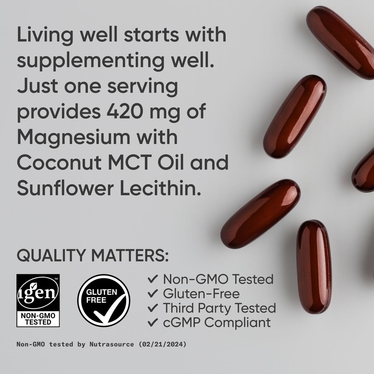 image:imageSports Research Magnesium Oxide 420mg wCoconut MCT Oil 90 Softgels
