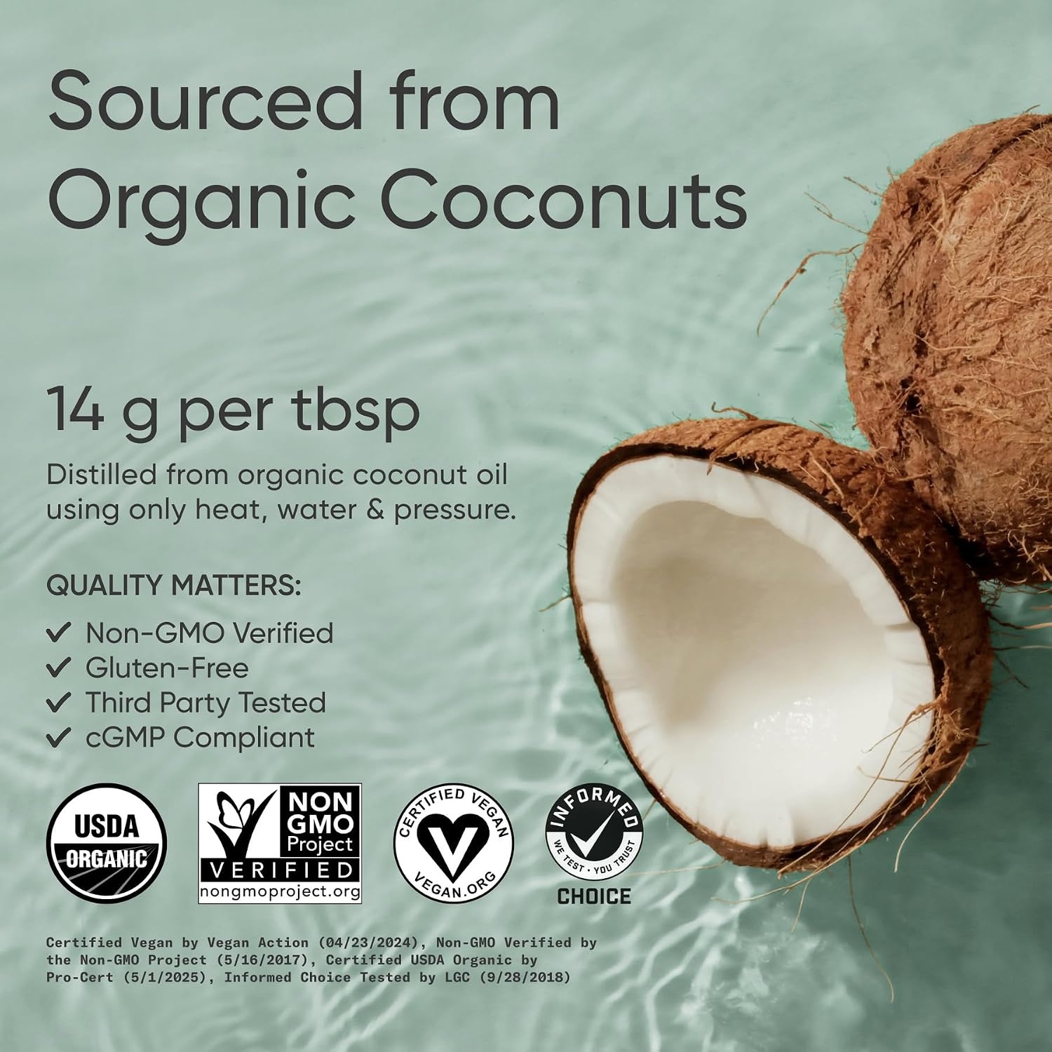 image:imageSports Research Organic Coconut MCT Oil C8C1032oz Unflavored16 Fl Oz Pack of 1