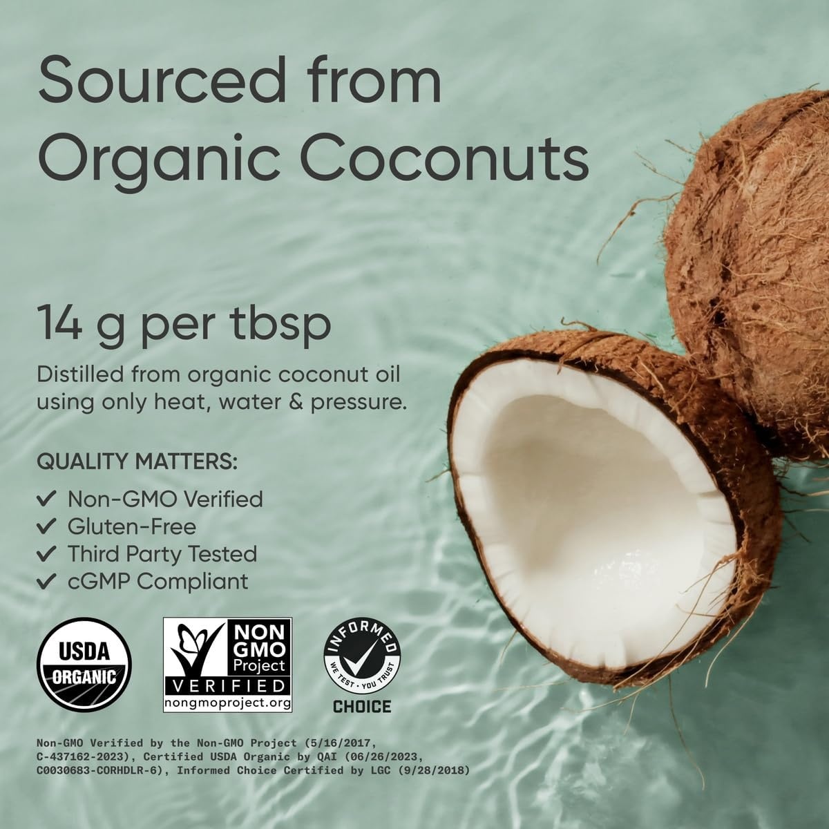 image:imageSports Research Organic Coconut MCT Oil C8C1032oz Unflavored32 Fl Oz Pack of 1
