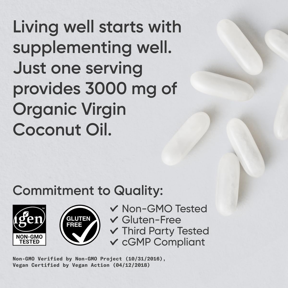 image:imageSports Research Organic Coconut Oil 3000mg 120 Softgels