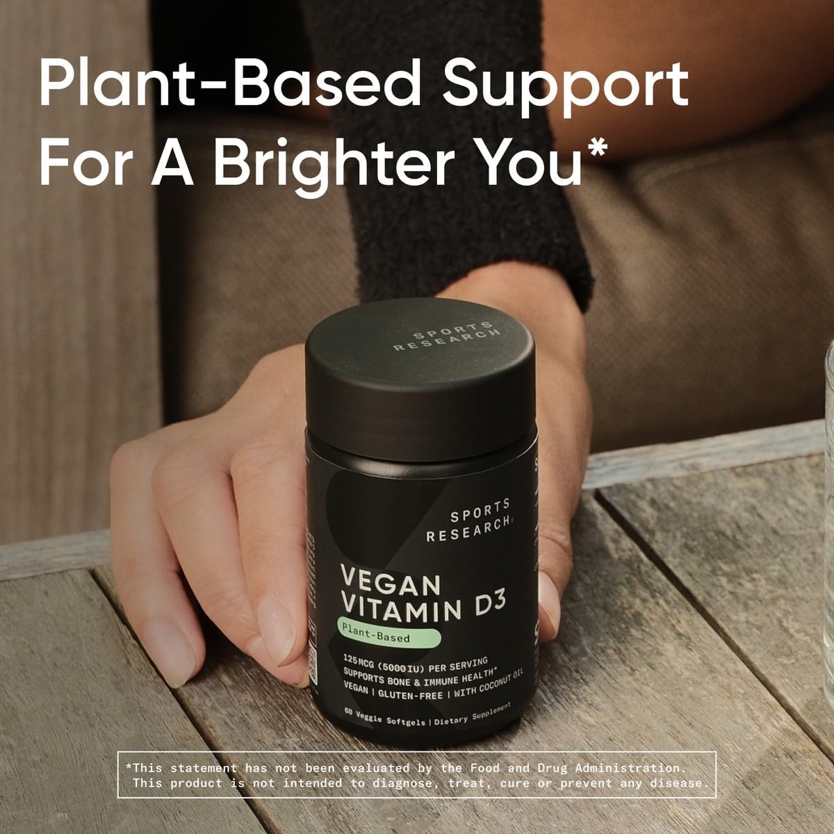 image:imageSports Research Vegan D3 5000iu125mcg with Coconut Oil 60 Plantgels