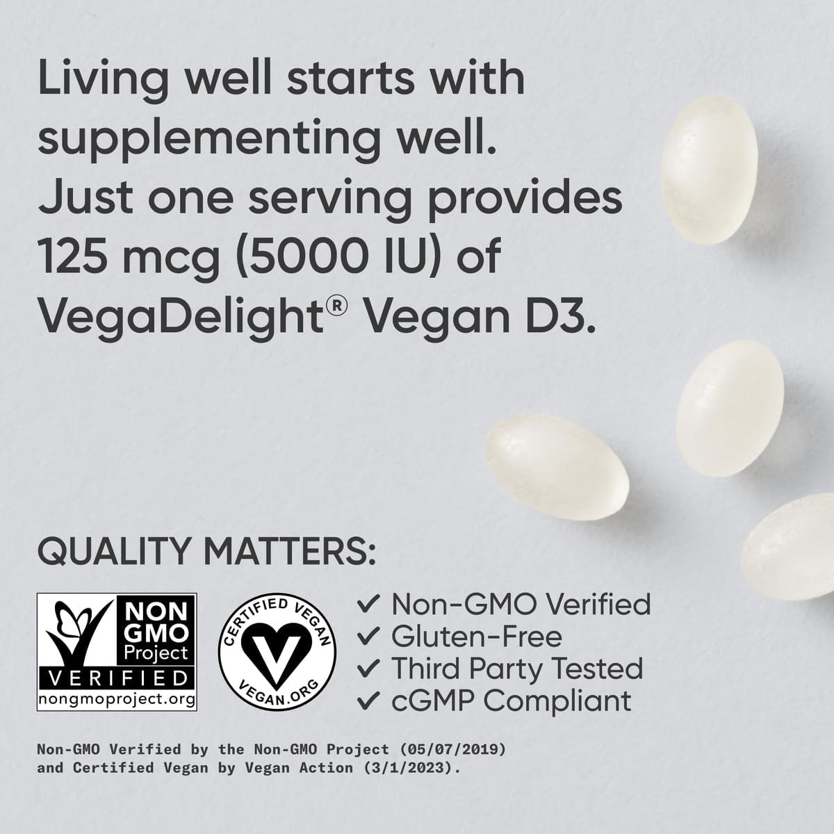 image:imageSports Research Vegan D3 5000iu125mcg with Coconut Oil 60 Plantgels