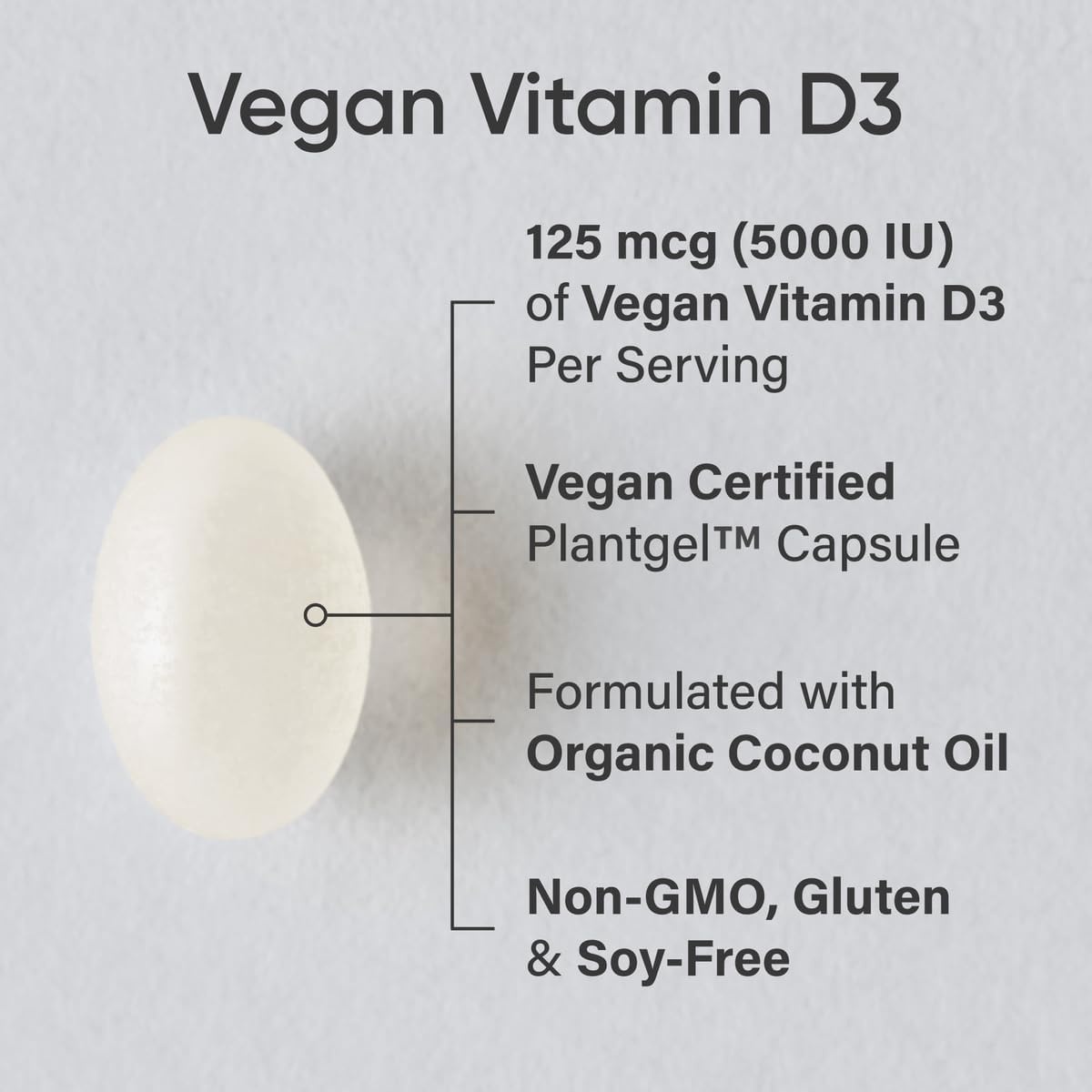 image:imageSports Research Vegan D3 5000iu125mcg with Coconut Oil 60 Plantgels