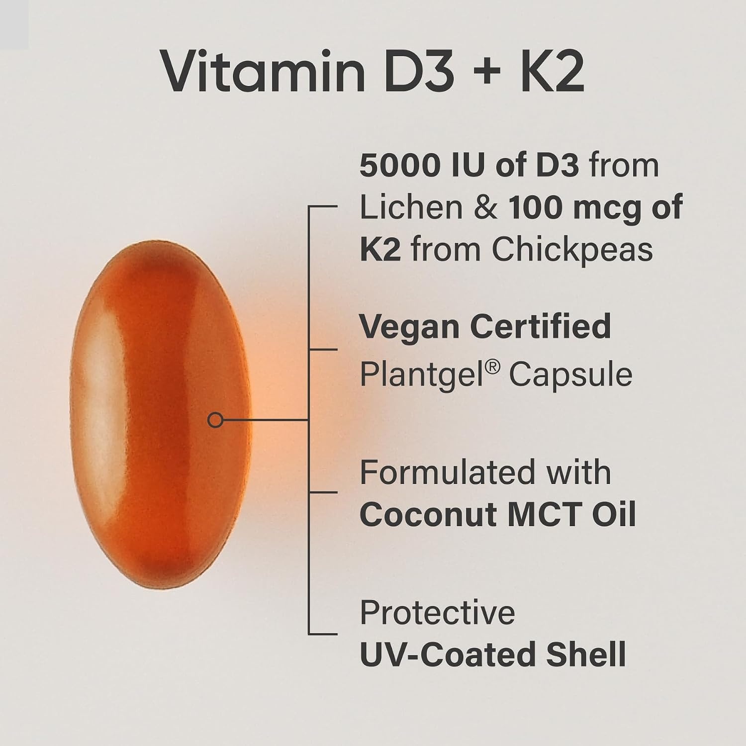 image:imageSports Research Vegan Vitamin D3 K2 wCoconut Oil 30 Count Plantgels30 Count Pack of 1