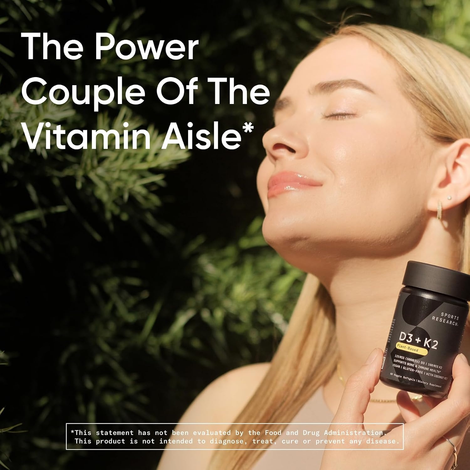 image:imageSports Research Vegan Vitamin D3 K2 wCoconut Oil 60 Count Plantgels