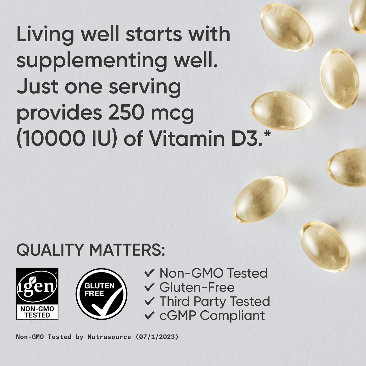 image:imageSports Research Vitamin D3 10000iu250mcg with Coconut Oil 120 Softgels120 Count Pack of 1