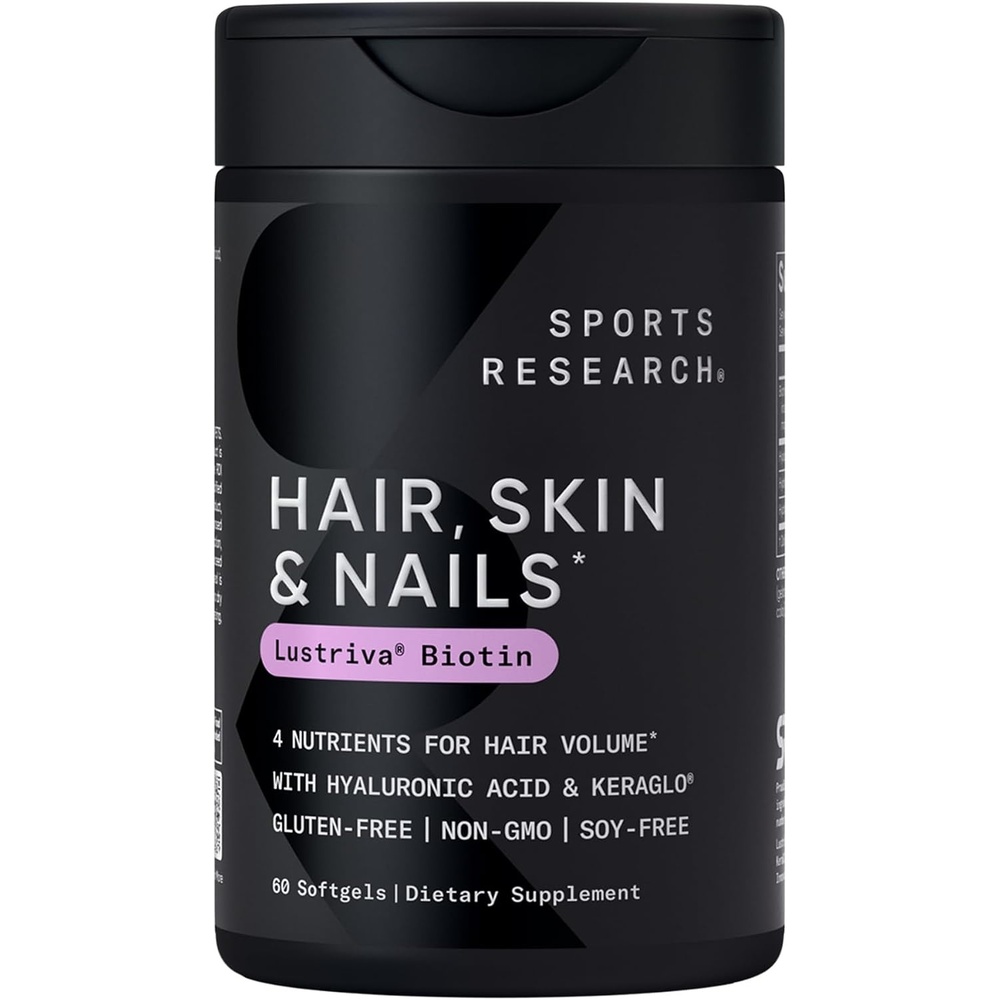 image:imageSports Research Biotin 10000mcg wCoconut Oil 120 Count Plantgels60 Count Pack of 1