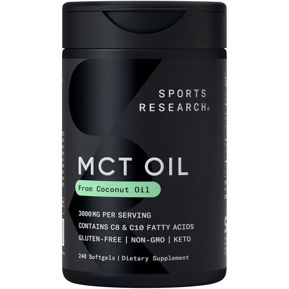 image:imageSports Research Coconut MCT Oil 3000mg 120 Softgels240 Count Pack of 1