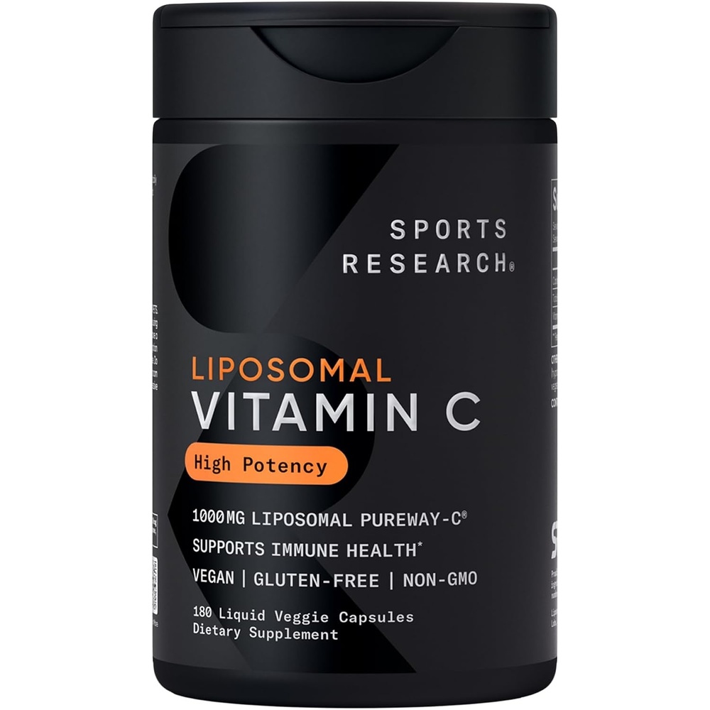 image:imageSports Research High Potency Vitamin C 1000mg 240 Count Veggie CapsulesLiposomal Capsules