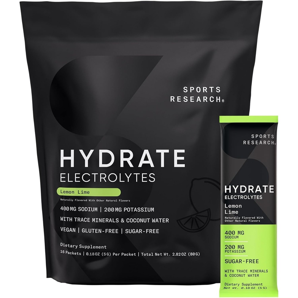 image:imageSports Research Hydrate Electrolytes Passion Fruit 16 PacketsLemon Lime