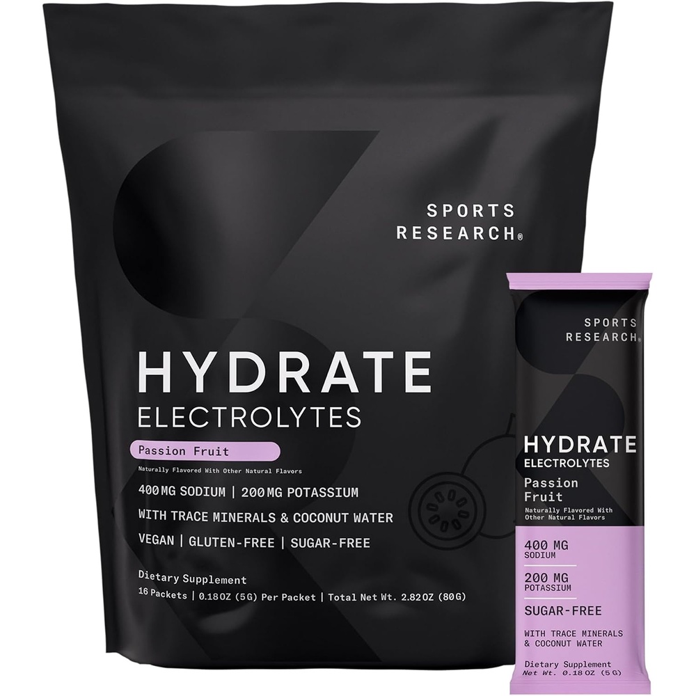 image:imageSports Research Hydrate Electrolytes Passion Fruit 16 PacketsPassion Fruit