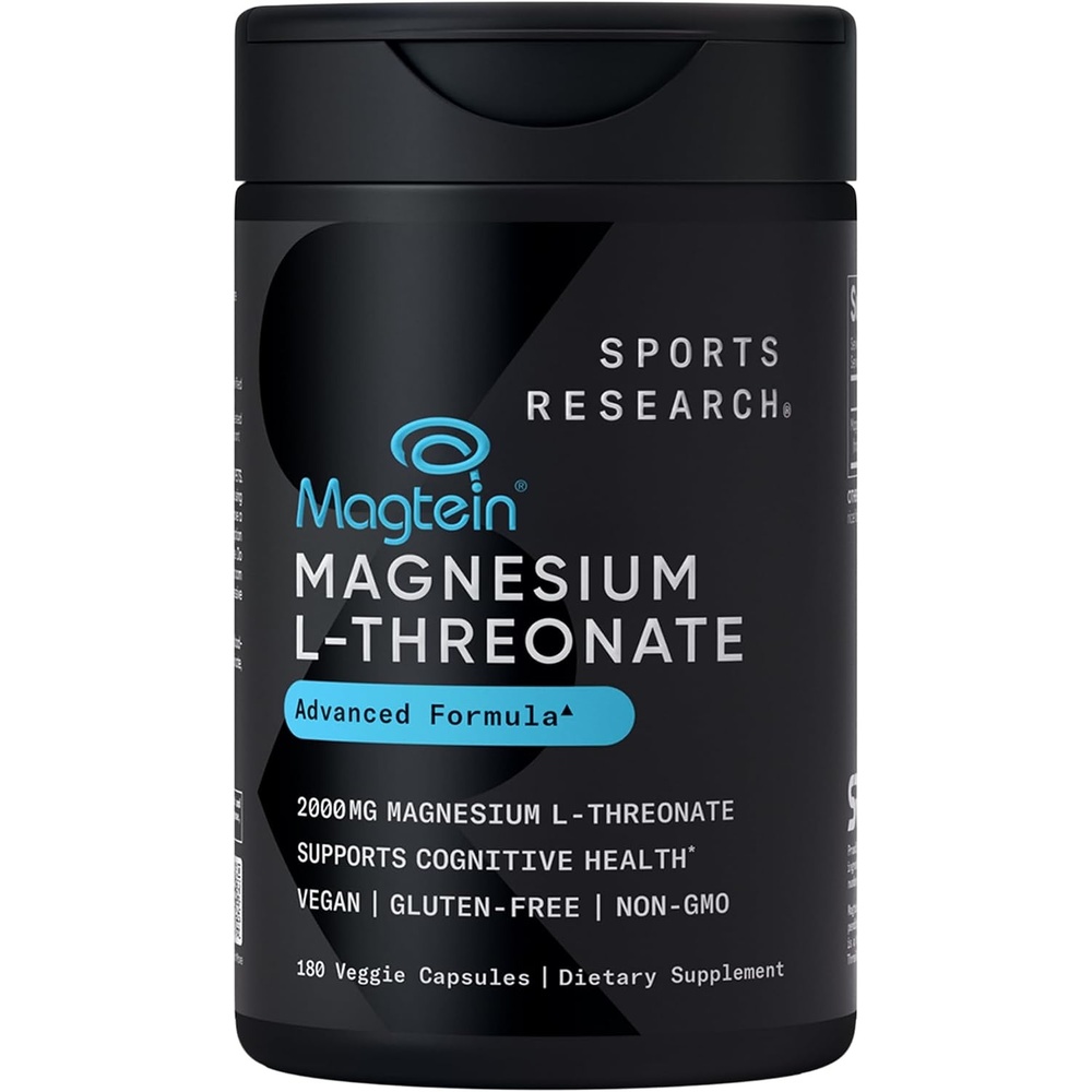 image:imageSports Research Magnesium LThreonate 2000mg wMagtein 90 Count180 Count Pack of 1