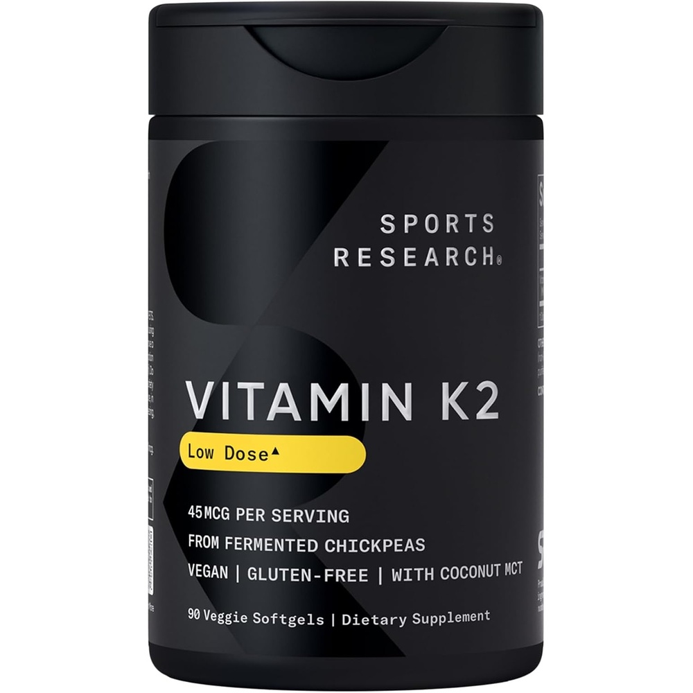 image:imageSports Research Vitamin K2 as MK7 100mcg 60 Count Plantgels90 Count Pack of 1