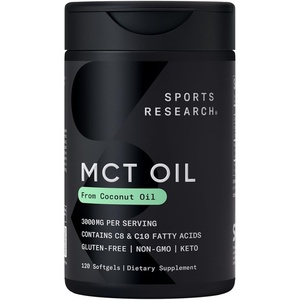 Sports Research® Coconut MCT Oil 3000mg, 120 Softgels(120 Count (Pack of 1))