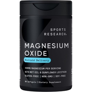 Sports Research® Magnesium Oxide 420mg w/Coconut MCT Oil, 90 Softgels