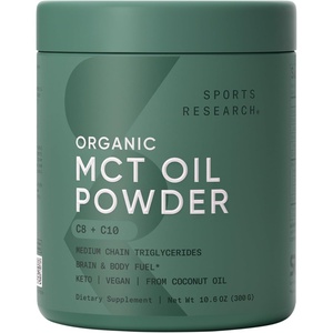 Sports Research® Organic Coconut MCT Oil C8+C10-32oz, Unflavored(10.6 Ounce (Pack of 1))