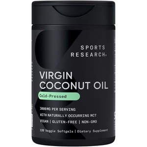 Sports Research® Organic Coconut Oil 3000mg, 120 Softgels